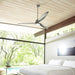 Kress 60 inch Three-Blade Ceiling Fan by Quorum with Light in Bedroom
