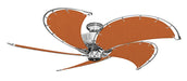 52 inch Nautical Dixie Belle Chrome Ceiling Fan - Sunbrella Rust Canvas Blades