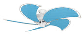 52 inch Nautical Dixie Belle Pure White Ceiling Fan - Sunbrella Capri Canvas Blades