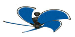 52 inch Raindance Nautical Ceiling Fan Oil Rubbed Bronze - Sunbrella Pacific Blue Canvas Blades