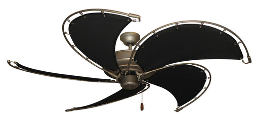 52 inch Raindance Nautical Ceiling Fan in Antique Bronze - Classic Black Canvas Blade