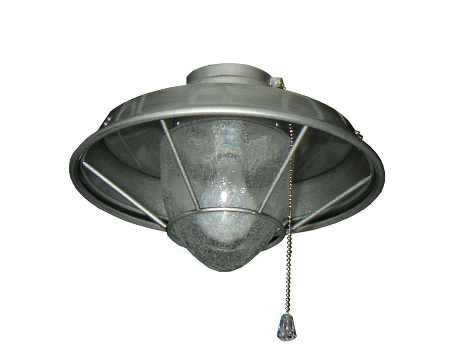 Vintage Style Lantern Indoor Outdoor Ceiling Fan Light Kit Model #155 Brushed Nickel;