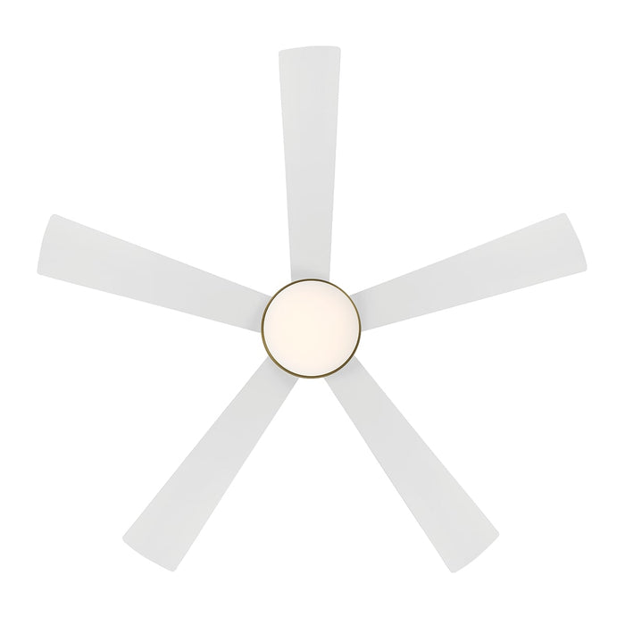 54 inch Eclipse by WAC Smart Fans - Soft Brass and Matte White