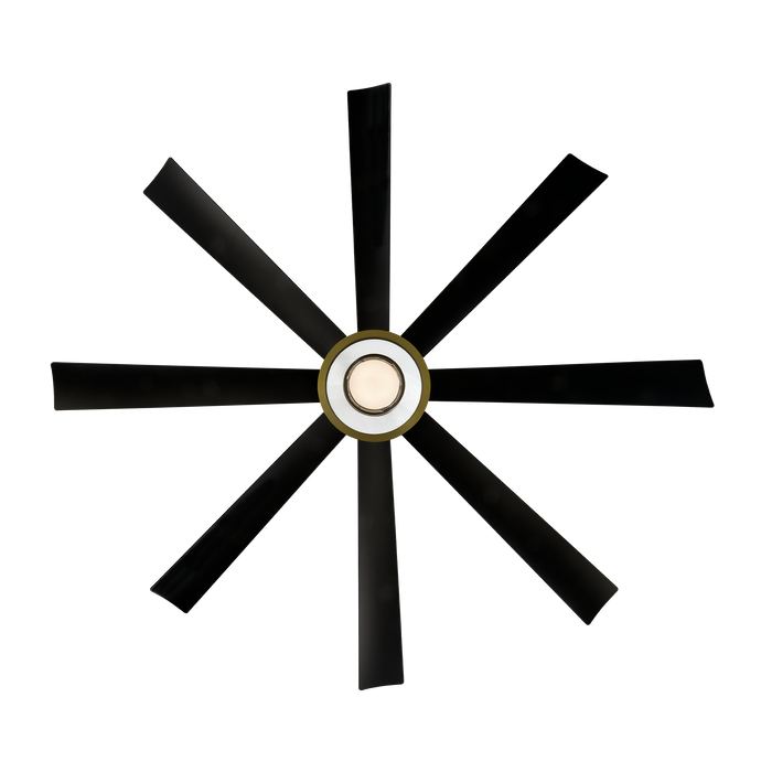 72 inch Aura Smart Fan by Modern Forms - Matte Black and Soft Brass