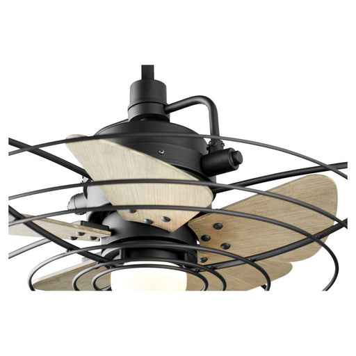 24 inch Bandit Caged Ceiling Fan by Quorum Close-Up