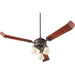 Brewster 60 inch Three-Blade Ceiling Fan by Quorum with Light