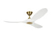 52 Maverick by Monte Carlo - Burnished Brass with Matte White Blades