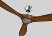 60 Maverick by Monte Carlo - Brushed Steel with Koa Blades Close-Up