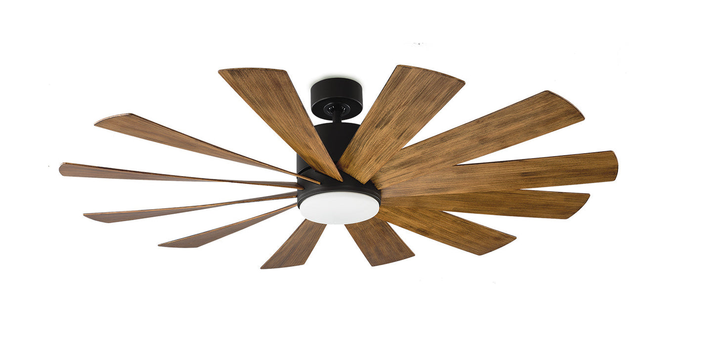 60 inch Windflower Ceiling Fan - Matte Black Finish with light