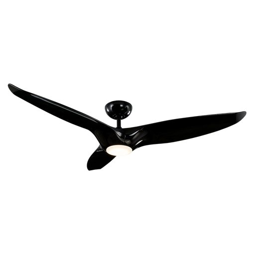 60 inch Morpheus III Ceiling Fan - Gloss Black with Light