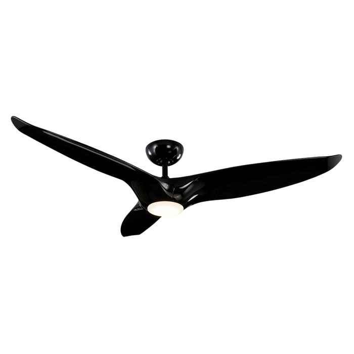 60 inch Morpheus III Ceiling Fan - Gloss Black with Light