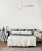 60 inch Morpheus III Ceiling Fan - Gloss White in bedroom