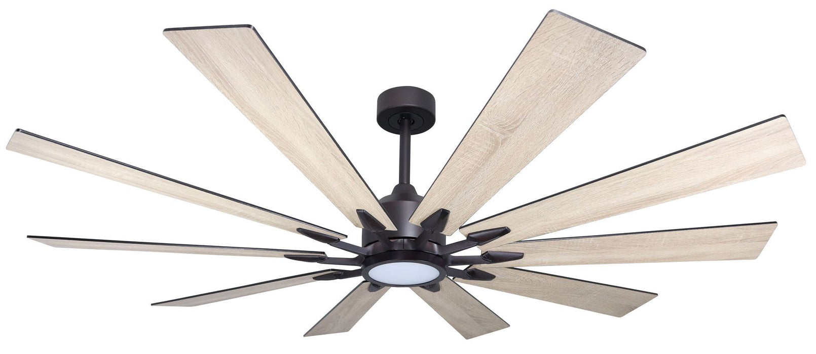 66 inch Fusion - Oil Rubbed Bronze with Beachwood Blades with LED light