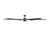 96 Loft LED by Monte Carlo - Midnight Black with Brushed Steel