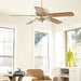 Chateaux 52 inch Transitional Ceiling Fan with LED Light by Quorum - Persian White in room