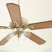 Chateaux 52 inch Transitional Ceiling Fan with LED Light by Quorum - Persian White Close-Up