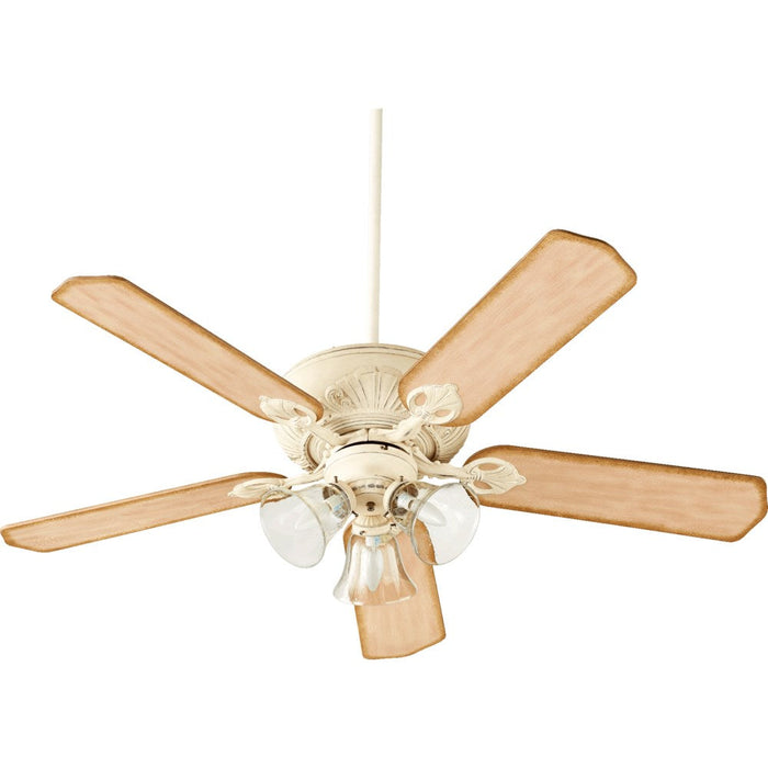Chateaux 52 inch Transitional Ceiling Fan with LED Light by Quorum - Persian White