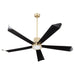 72 inch Rova Ceiling Fan by Quorum - Aged Brass with Light