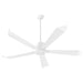 72 inch Rova Ceiling Fan by Quorum - Studio White with Light