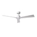 52 inch Clean Ceiling Fan shown with optional light cover in Matte White