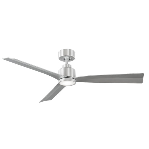 52 inch Clean Ceiling Fan with LED Light in Brushed Nickel