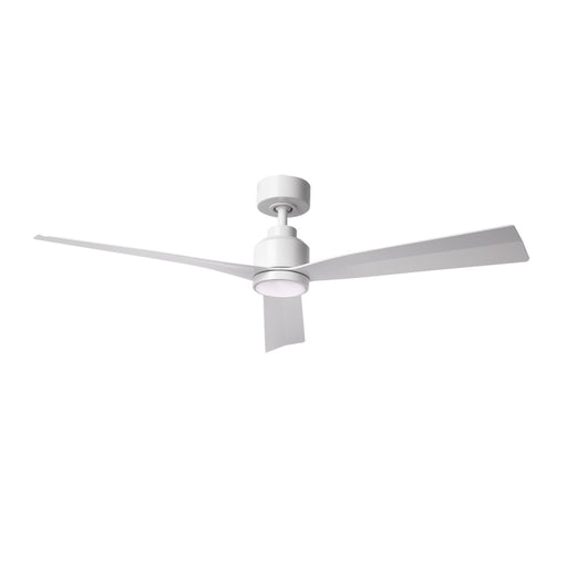 52 inch Clean Ceiling Fan with LED Light in Matte White