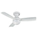 44 inch Orb Ceiling Fan shown with optional light cover in Matte White