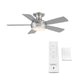 44 inch Odyssey Flush by WAC Smart Fans - Brushed Nickel (Shown with Bluetooth Remote)