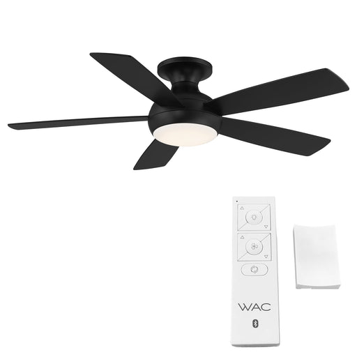 52 inch Odyssey Flush by WAC Smart Fans - Matte Black with Remote
