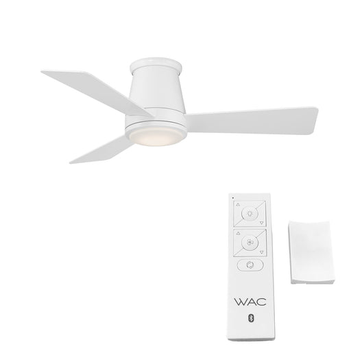 44 inch Hug by WAC Smart Fans - Matte White (Shown with Bluetooth Remote)