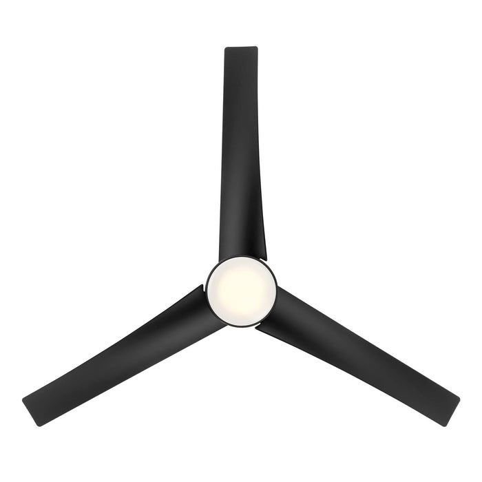 56 inch Sonoma by WAC Smart Fans - Soft Brass and Matte Black Bottom View