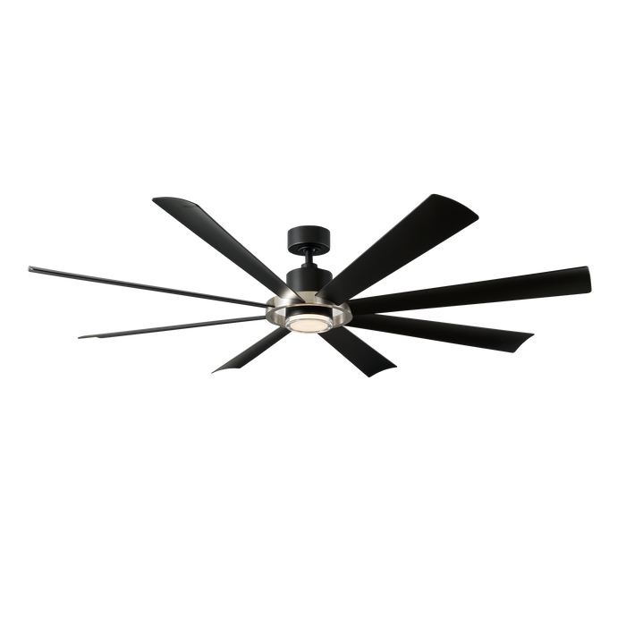 72 inch Aura Ceiling Fan by Modern Forms - Brushed Nickel and Matte Black
