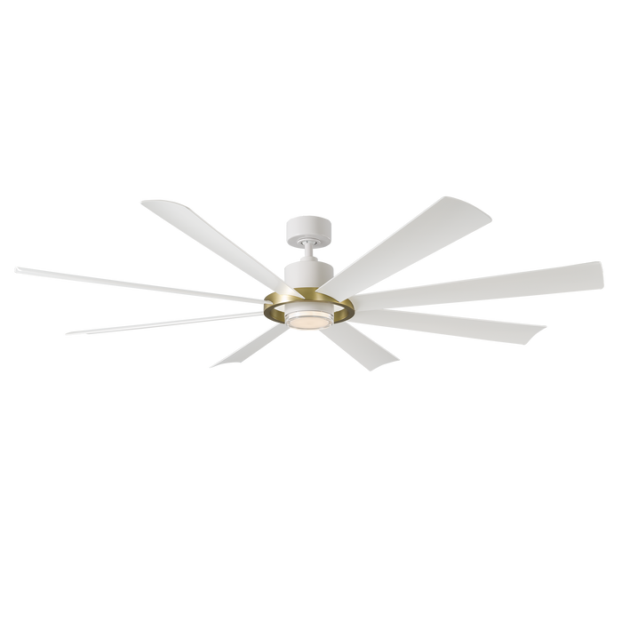 72 inch Aura Ceiling Fan by Modern Forms - Soft Brass and Matte White