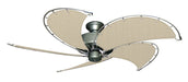 52 inch Nautical Dixie Belle Brushed Nickel Ceiling Fan - Classic Khaki Canvas Blades