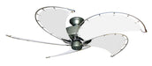 52 inch Nautical Dixie Belle Brushed Nickel Ceiling Fan - Classic White Canvas Blades