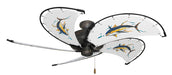 52 inch Nautical Dixie Belle Oil Rubbed Bronze Ceiling Fan - Tuna - Game Fish of the Florida Keys Custom Canvas Blades