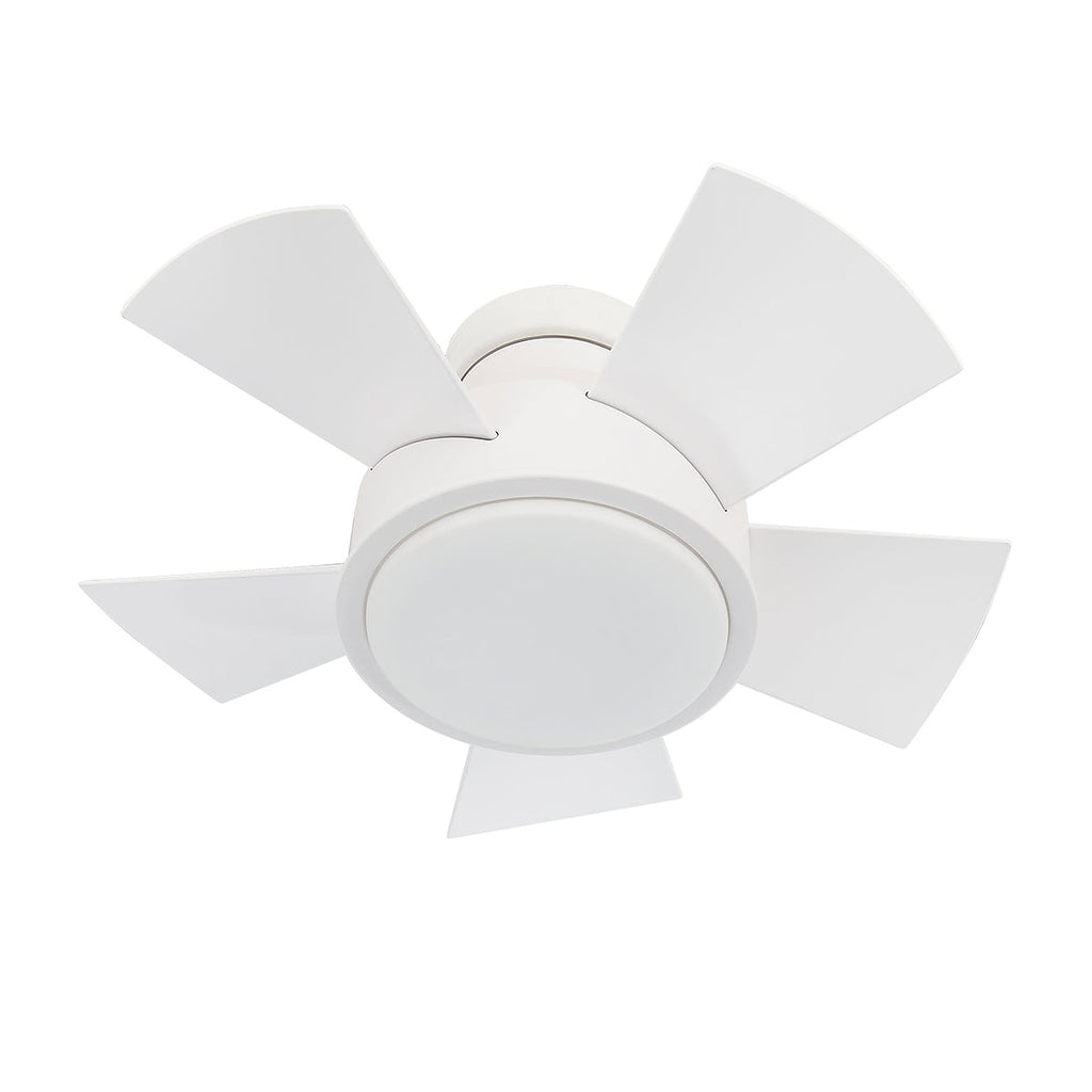 26 inch Vox Flush mount Ceiling Fan - Matte White Finish