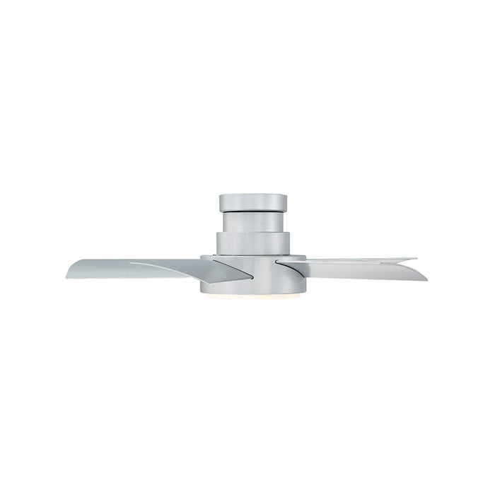 38 inch Vox Flush mount Ceiling Fan - Titanium Silver Finish Side View