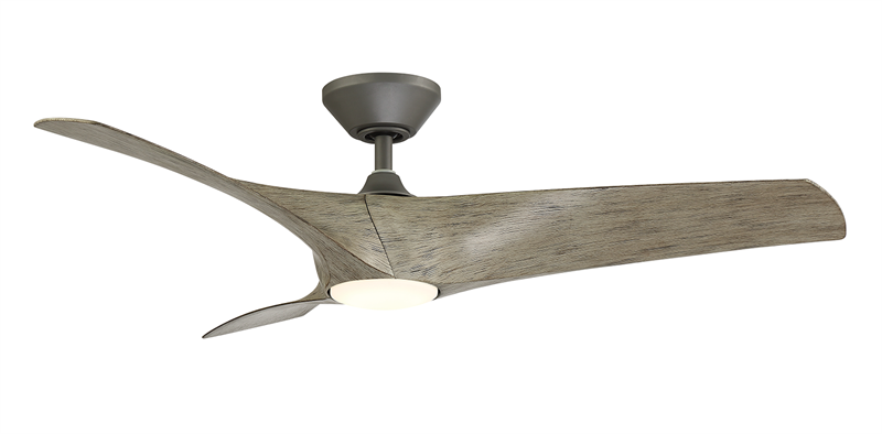 52 Inch Zephyr by Modern Forms - Graphite with Weathered Wood Blades