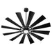 CIRQUE 60 inch 12-Blade Ceiling Fan by Quorum - Matte Black