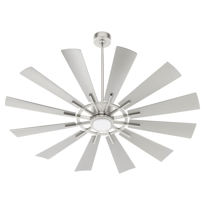 CIRQUE 60 inch 12-Blade Ceiling Fan by Quorum - Satin Nickel