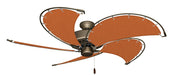 52 inch Nautical Dixie Belle Antique Bronze Ceiling Fan - Sunbrella Rust Canvas Blades