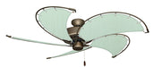52 inch Nautical Dixie Belle Antique Bronze Ceiling Fan - Sunbrella Sea Canvas Blades