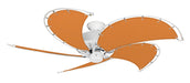 52 inch Nautical Dixie Belle Pure White Ceiling Fan - Sunbrella Tuscan Canvas Blades