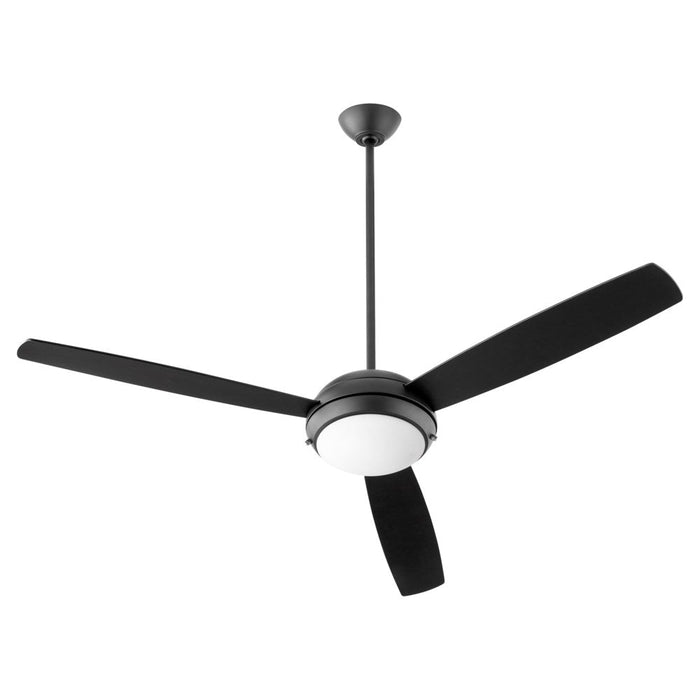 Expo 60 inch Three-Blade Ceiling Fan by Quorum - Matte Black