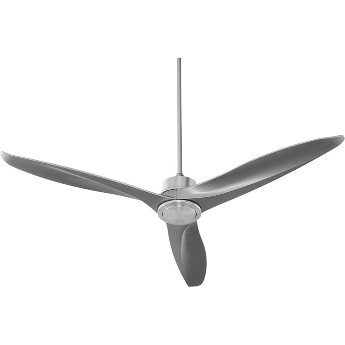 Kress 60 inch Three-Blade Ceiling Fan by Quorum - Satin Nickel