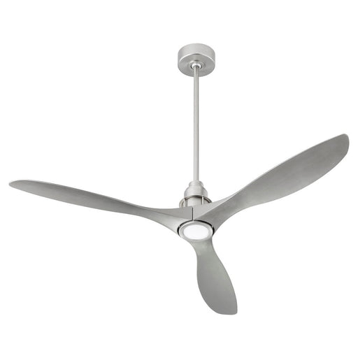 MARINO 54 inch Ceiling Fan with LED Light by Quorum - Satin Nickel