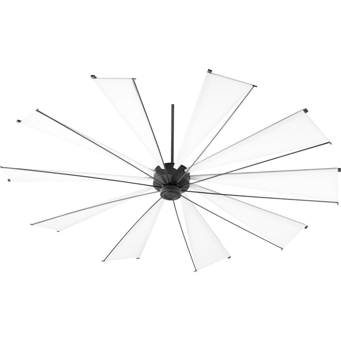 Mykonos 92 inch 10-Blade Ceiling Fan by Quorum - Black