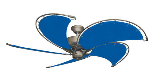 52 inch Raindance Nautical Ceiling Fan Antique Bronze - Sunbrella Pacific Blue Canvas Blades
