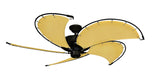 52 inch Raindance Nautical Ceiling Fan in Matte Black - Sunbrella Buttercup Canvas Blades